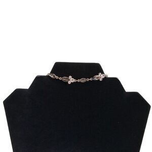 Paparazzi At Any Cost Silver Tone Gray Rhinestones Adjustable Statement Bracelet